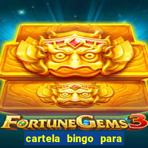 cartela bingo para cha de cozinha imprimir gratis